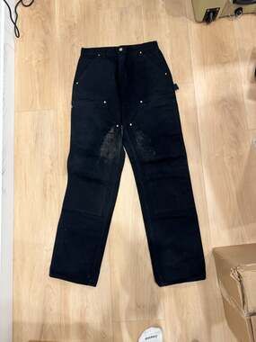 Carhartt Double Knee Work Pants Black 34x33